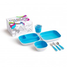 Munchkin Kit Completo Alimentação Color Me Hungry Azul (7 Peças)